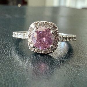 Fragrant Jewels Pink and Silver Gemstone Ring